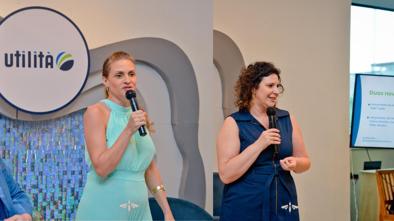 Rafa Tayão da Revista Elas e Fatos e Fábia Moreira da VN Collettiva, marca de joias e adornos 