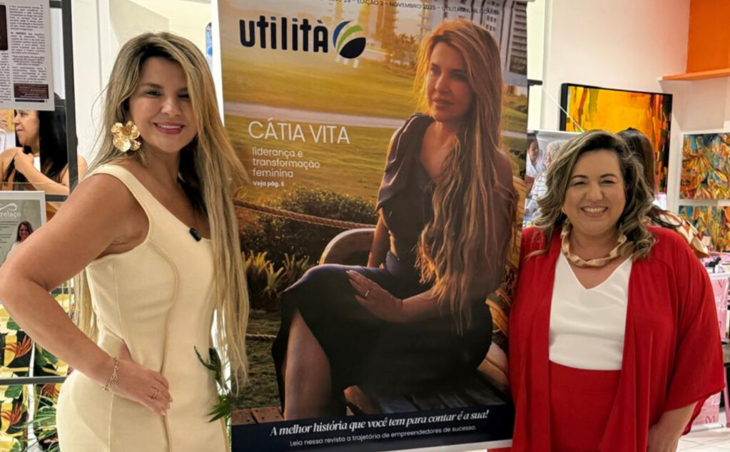 Catia Vita, advogada e embaixadora da Utilità com Daniela Andrade, fundadora da marca