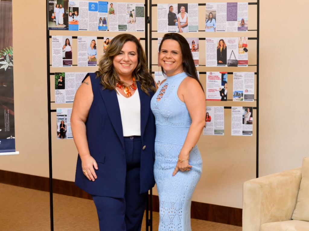 Daniela Andrade e Silvia Bastiana no evento da Utilità