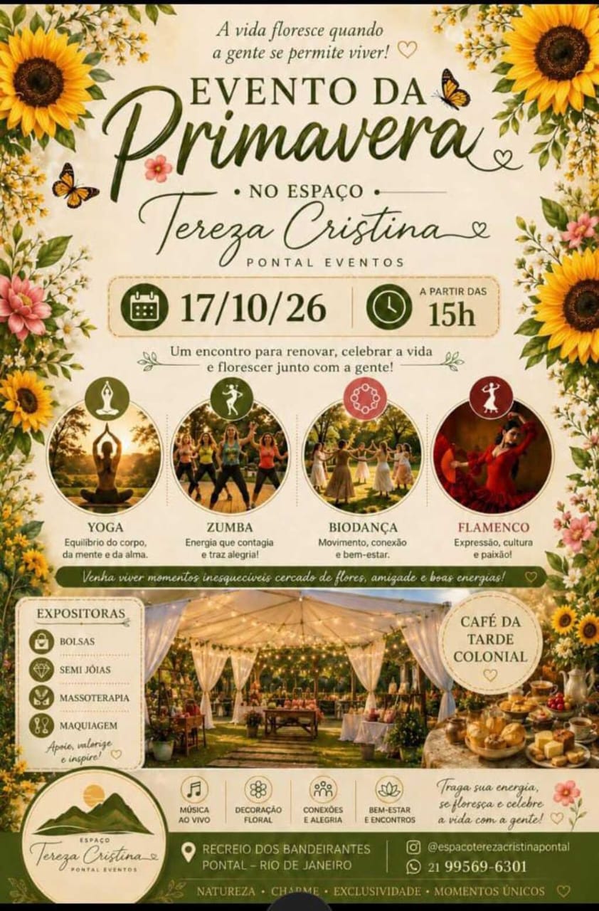 Festa da primavera no espaço Tereza Cristina 