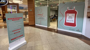 O shopping Via Parque realizará uma campanha de doação de sangue. As próximas ações devem acontecer no Recreio.