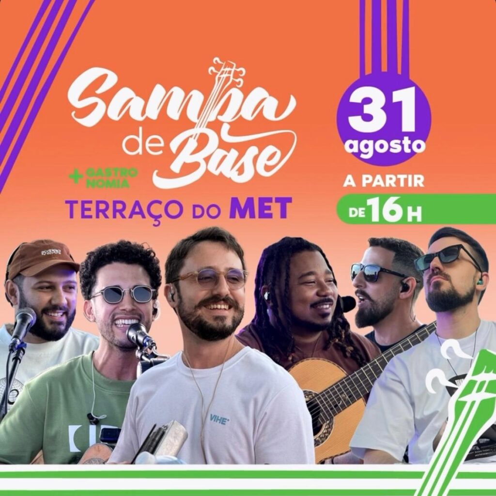 Shopping Metropolitano Barra recebe nova edição do Samba de Base com música, gastronomia e flash tattoo