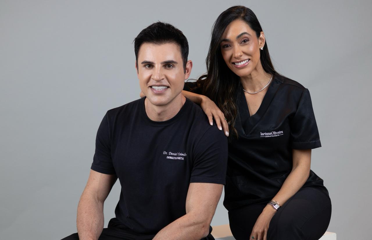 Dermatologistas Daniel Coimbra e Larissa Oliveira